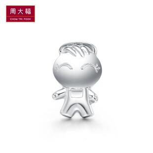  【新品】周大福PT950健康福星宝宝铂金耳钉（单只）PT 152038