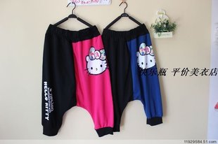  0053 凯蒂猫H0LLE KITTY休闲裤七分裤胯裤新款女款