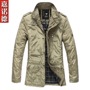  加厚夹克！秋冬装新款男装男士立领休闲外套 夹克 男 加肥加大码