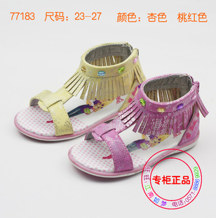  特价夏季新款专柜正品芭比女童鞋流苏时装可爱凉鞋77183女23-27