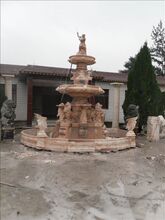 喷泉 大理石喷泉  大喷泉 晚霞红喷泉PQ-078