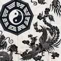 内饰/民族特色手工艺品/送礼布艺/蜡染桌布龙凤八卦/天然植物染料