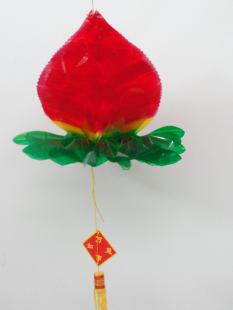  供应水晶塑料亮纸蜂窝式彩色桃型灯笼30CM.中秋节日灯笼.宫灯