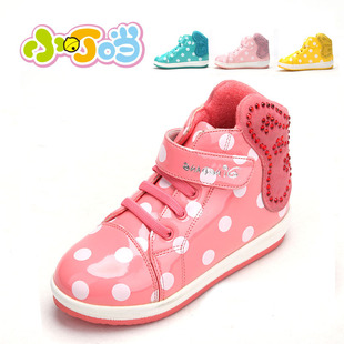  小叮当 童鞋 女童 运动鞋 儿童鞋新款韩版高帮皮鞋公主鞋专柜正品