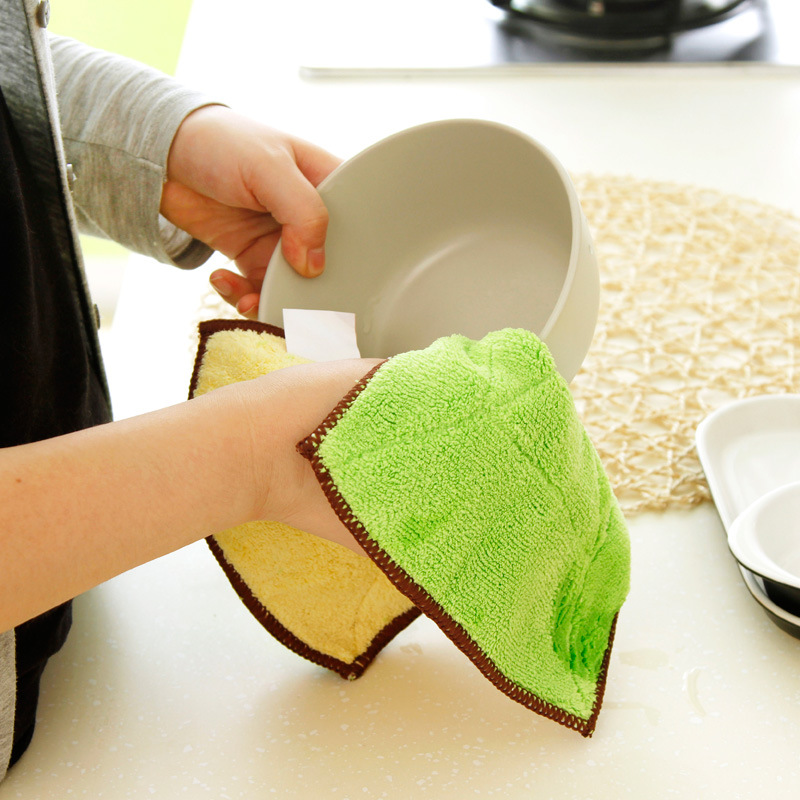 亦洁 超细纤维 双面吸水不粘油 洗碗巾 厨房用品抹布好帮手小毛巾