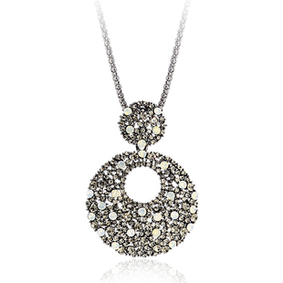  vivieanne灯火阑珊 毛衣链 长款水钻项链女韩国时尚复古百搭饰品