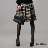 INSUN恩裳 专柜正品 2012春装 女士桑蚕丝半身裙90150060