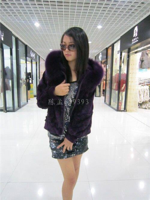 奢华水貂拼貂皮衣外套中长款皮草外套<em>狐狸毛</em>领