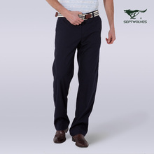 【品牌特卖】原价259 正品<span class=H>七匹狼</span>男装 纤维混纺无褶休闲裤402097