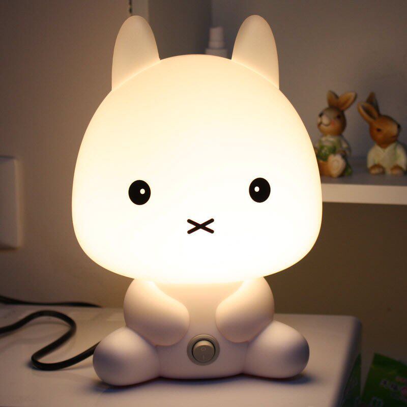秒杀 正品好时达精灵兔触摸语音报时灯9001c 钟 卧室台灯 夜灯