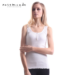  女装打底背心百搭吊带rosemunde欧美蕾丝背心真丝打底吊带款5191