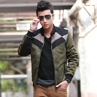  缤慕 春秋季男装 韩版新款时尚潮流男士修身夹克 棉衣