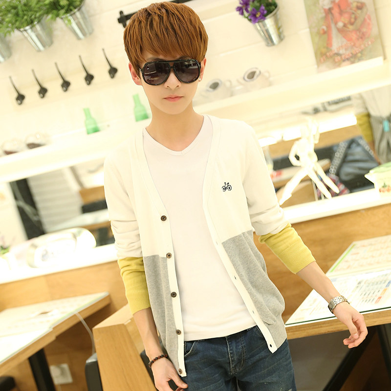 男装<em>2014</em> 男士开衫<em>外套 毛衣男</em> <em>时尚</em>韩版针织开