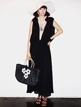 艾莱依SZ234 春夏装新款※韩国SZ韩版性感深V领优雅休闲无袖超长