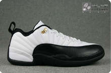 ר����Ʒ NIKE Air Jordan 12 Low AJ12 �ڰ�����Ь 308317-104