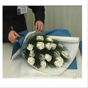 冲钻 鲜花包装教程花艺教程 扇形包装教程视频花束3