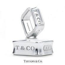 Genuino Tiffany Plaza 1937 dos clásicos del ring ring anillo de la cola