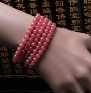  冰种超美天然水晶红纹石*手链饰品招爱情恋爱幸福正桃花婚姻人缘