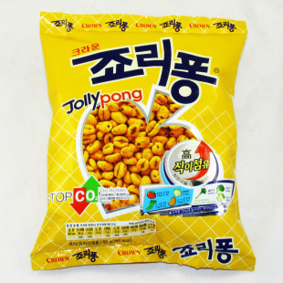  韩国CROWN可拉奥Jolly pong大麦粒89g 爆米花 膨化粗粮大米粒