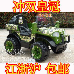 【皇冠特价】 新款越野吉普车  带遥控儿童电动车电动童车 电玩车