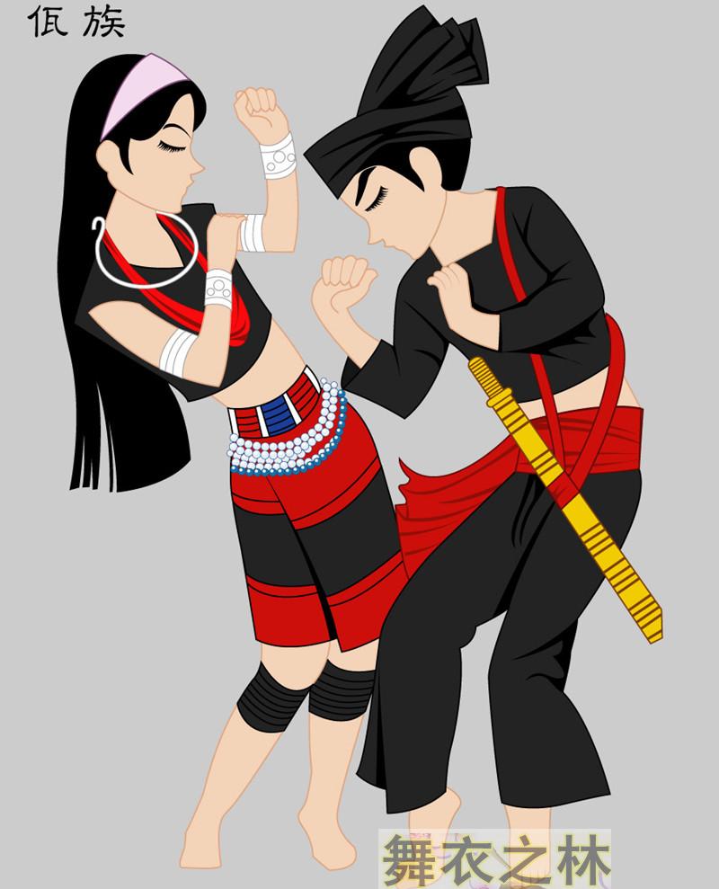 民族演出服装 佤族男女表演服装舞台演出服,舞蹈服装
