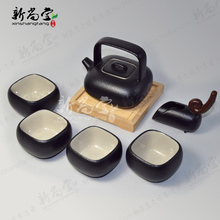 台湾陆宝茶具钰方壶组六件套 禅风黑白 专柜正品实拍限量特价包邮