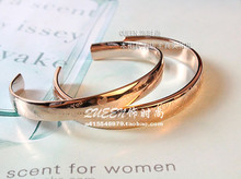 cartier + Amor + Te Amo en forma de C de las líneas de titanio acero oro rosa pulsera Abierto de EE.UU.