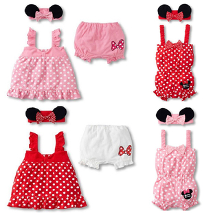 2012 Summer new women treasure set of three 2-color pure white printing t-shirt + shorts + mouse headband