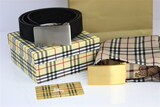 2012Burberry/巴宝莉商务休闲男士腰带/平滑扣牛皮皮带 特价包邮