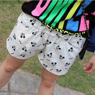 特价包邮女<em>短裤</em>米奇图<em>大码松紧腰</em>打底<em>热裤</em>春夏