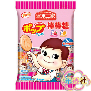 乐透社 不二家 牛奶棒棒糖 20支装 （草莓牛奶+芒果牛奶） 116g