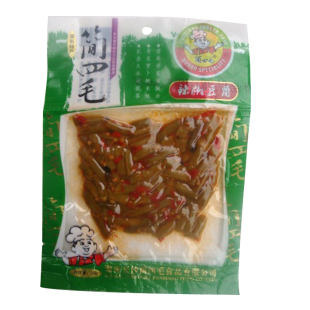  邮费8元不限重 湖南特产 简四毛开胃小吃 辣椒豆角 55克