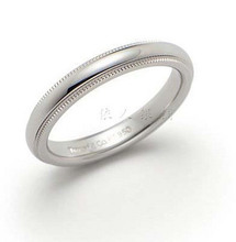 Tiffany anillo de plata de ley lisa desnuda par ring ring Aleros par de joyas anillos de pareja pareja