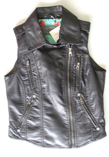 <em>定做</em>款2011秋装新款guess女装短款<em>马甲</em>皮衣机