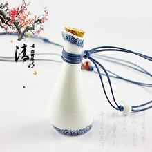 陶瓷香薰精油瓶 许愿瓶链 手制陶瓷 首饰 天鹅肩 熏香工具