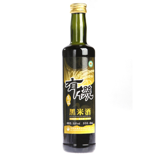  陕西特产 10度半干型朱鹮黑米酒/480ml/黑米酿健康酒 黄酒工艺