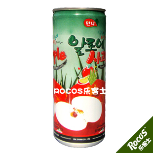  A02 韩国原装进口饮料 吗哪富(芦荟苹果汁)饮料240ml听装【300】