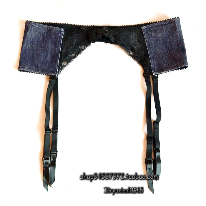 Exit Luxurious Super wide soft Elastic force cowboy Lace garter belt Metal clip Girdle adjust Garterin the Lingerie/Men's underwear/Tracksuit , Garter category - from Buy2taobao.com to provide professional Taobao agent buy service