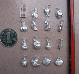 s990纯银足银各种多款式，小坠子项链，手链的吊坠项坠11年老店