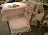 桌布台布餐桌布椅套椅垫组合套装，韩式田园甜美蕾丝浪漫粉色