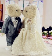 限量版婚纱熊情侣熊结婚泰迪熊新婚送礼毛绒玩具布艺娃娃熊王