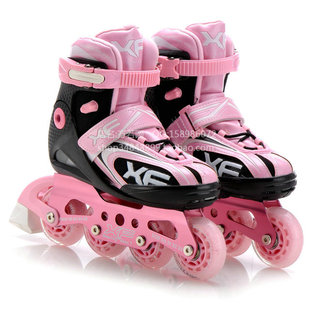 雄风a3儿童可调直排轮滑冰鞋轮滑鞋小孩三岁宝宝溜冰鞋全套装