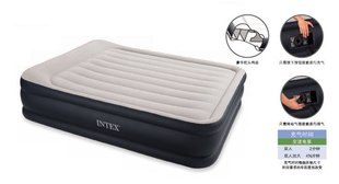 INTEX67738内置电泵枕头单双人双层加厚舒适植绒充气床气垫床