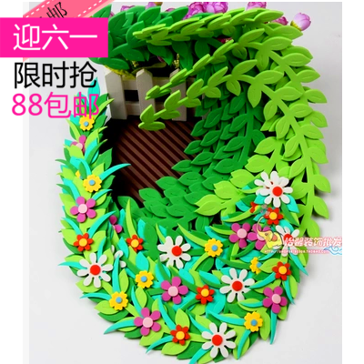 幼儿园教室环境布置EVA柳条小花泡沫墙贴 黑板报花边植物装饰墙贴|ruв категории Домашний быт, наклейки, стены наклейки - от Buy2taobao.com для оказания профессиональной услуги покупки агента Taobao