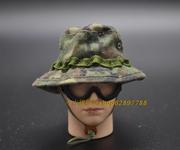 威龙DML1 6兵人现代美军特种部队三沙丛林迷彩奔尼帽 帽子头盔