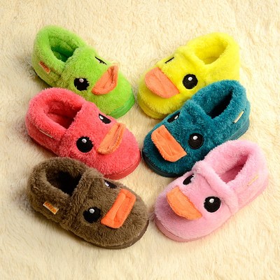 男童女童鞋鸭子包跟宝宝拖鞋儿童棉拖鞋亲子款保暖家居棉鞋冬季软