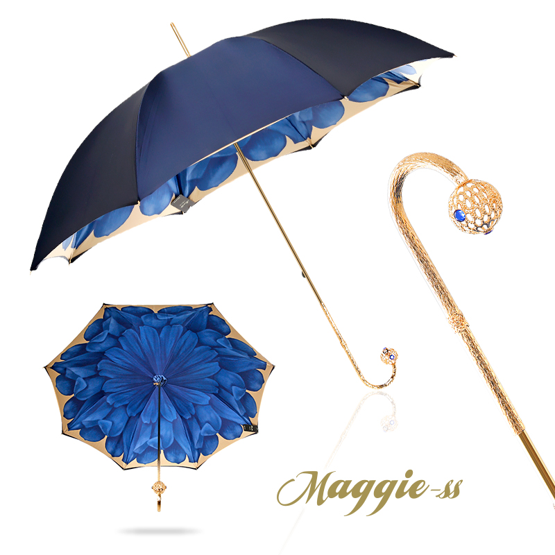 pasotti Italy Sha di quality goods Umbrella Blue Classic Sun flower Golden Globe Long handle Umbrellain the Home Daily , Umbrella/Rain gear/Rain/Moistureproof , Umbrella category - from Buy2taobao.com to provide professional Taobao agent buy service