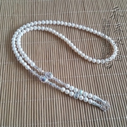 天然珍珠毛衣项链 银色泰国佛牌超闪镀彩水晶挂链可定制其他款式