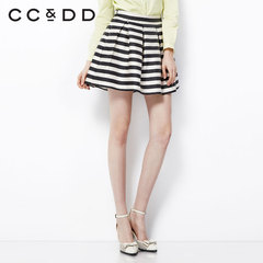 预售CCDD2015春装专柜正品新款半身裙 时尚修身条纹伞裙A字裙子
