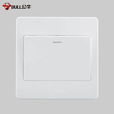 公牛单开单控一开单控开关单联开关插座面板电灯开关面板一位G07